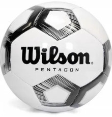 М'яч футбольний Wilson Pentagon розмір 5, біло-чорний