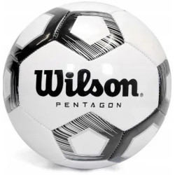М'яч футбольний Wilson Pentagon розмір 5, біло-чорний