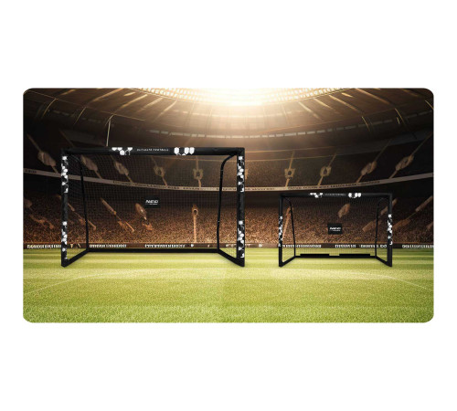 Ворота футбольні Neo‑Sport Hexagon NS‑472 300 х 200 х 120 см, чорні