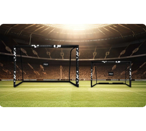 Ворота футбольні Neo‑Sport Hexagon NS‑472 300 х 200 х 120 см, чорні