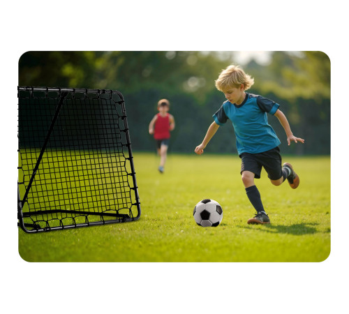 Сітка тренувальна для футболу Neo-Sport NS-1490 Rebounder 120 x 120 х 107 см, чорні