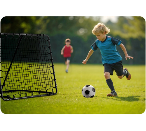 Сітка тренувальна для футболу Neo-Sport NS-1490 Rebounder 120 x 120 х 107 см, чорні