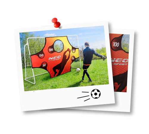 Ворота футбольні Neo-Sport NS-496 300 x 200 x 90 см, білі