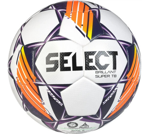 М'яч футбольний Select Brillant Super FIFA TB v24 розмір 5, біло-оранжевий