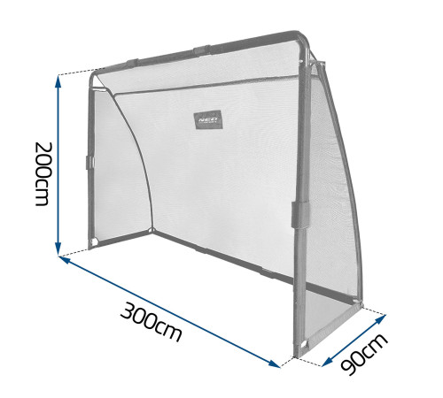 Ворота футбольні Neo‑Sport NS‑497 300 х 200 х 90 см, чорні