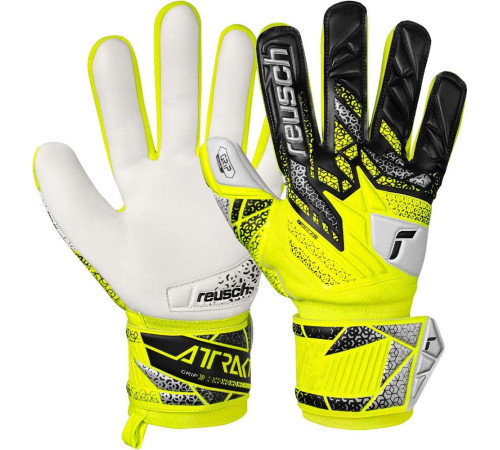Рукавички воротарські Reusch Attrakt Grip 5570815 2014 р.9,5, жовто-чорні