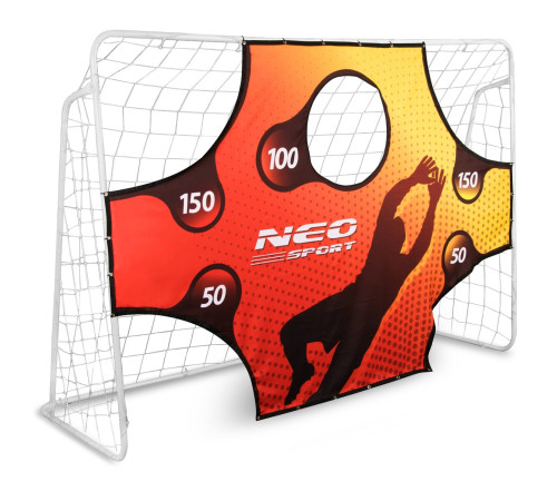 Ворота футбольні Neo-Sport 245 x 155 x 80 см, білі