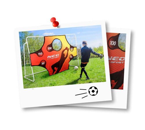 Ворота футбольні Neo-Sport 245 x 155 x 80 см, білі