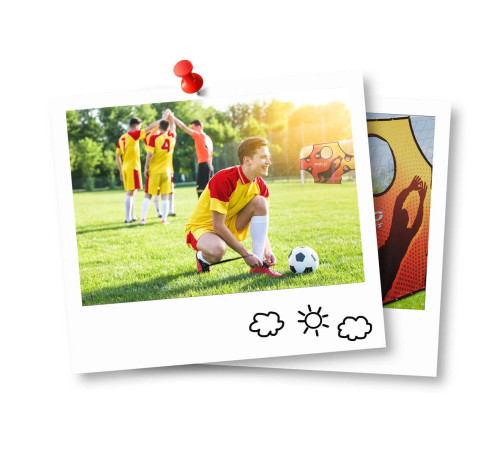 Ворота футбольні Neo-Sport 245 x 155 x 80 см, білі