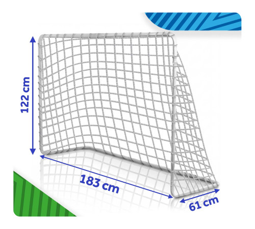 Ворота футбольні Neo‑Sport NS‑485-2 183 х 122 х 61 см, білі