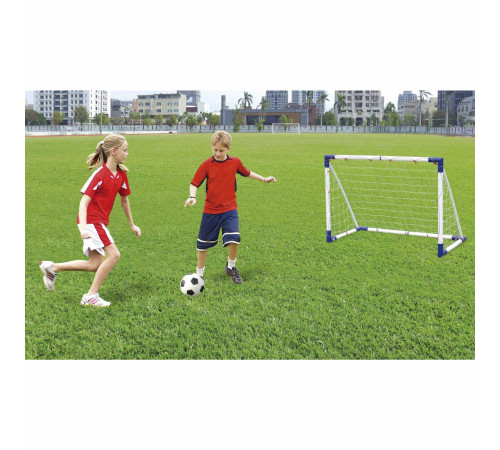 Ворота футбольні Outdoor-Play JC-319A 122 х 91,5 х 60 см, біло-сині