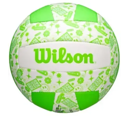 М'яч волейбольний Wilson STAMP VB розмір 5, біло-зелений