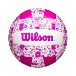 М'яч волейбольний Wilson STAMP VB розмір 5, біло-рожевий