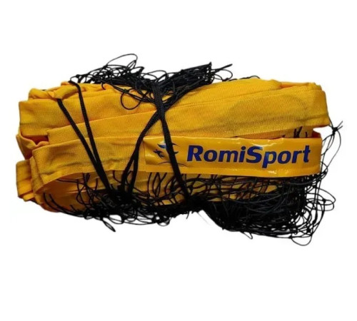 Сітка волейбольна Romi Sport 0,27 см, 850 см, жовта