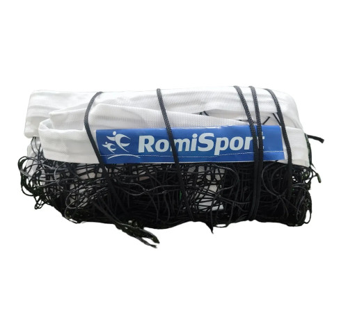 Сітка волейбольна Romi Sport 0,27 см, 950 см, чорно-біла