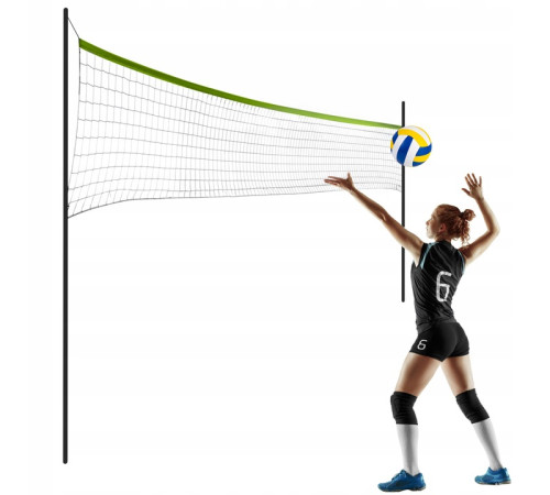 Сітка волейбольна Neo-Sport 1498 570 х 55 см, чорно-зелена