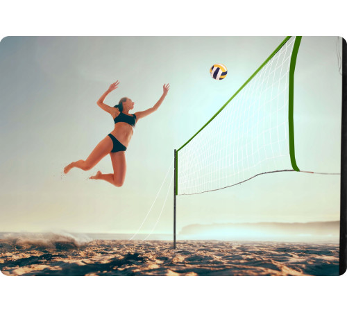 Сітка волейбольна Neo-Sport 1498 570 х 55 см, чорно-зелена