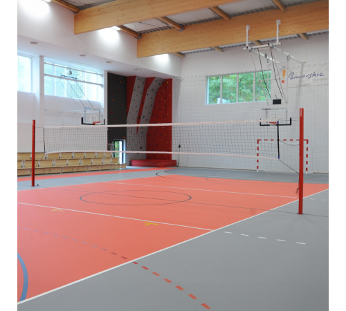 Стійки волейбольні SPORTPOLAND 80 х 80 мм, червоні