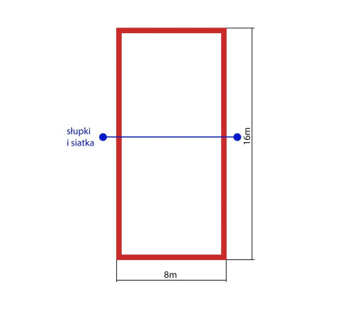 Розмітка майданчика пляжного волейболу (8x16m) Romi Sport Lin0000, жовтий