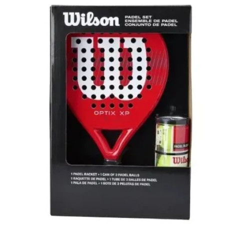 Ракетка для падел-тенісу Wilson Pack Optix XP, червона