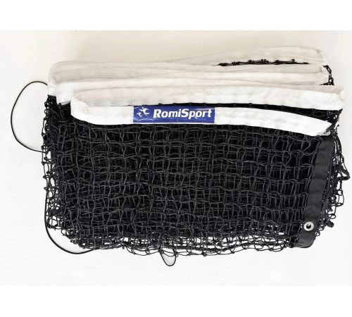 Професійна сітка для великого тенісу Romi Sport, PE 3 мм, 5 × 5 см, чорна