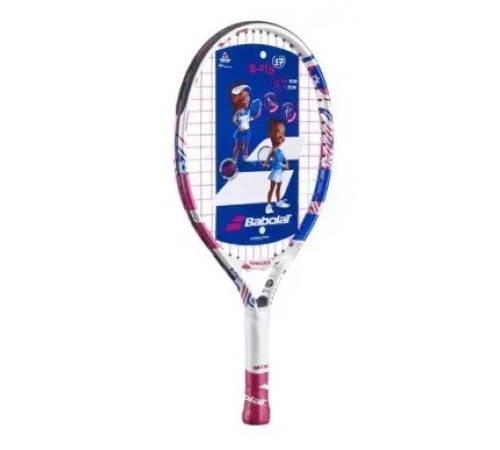 Ракетка для теніісу Babolat B fly 17, біло-рожева