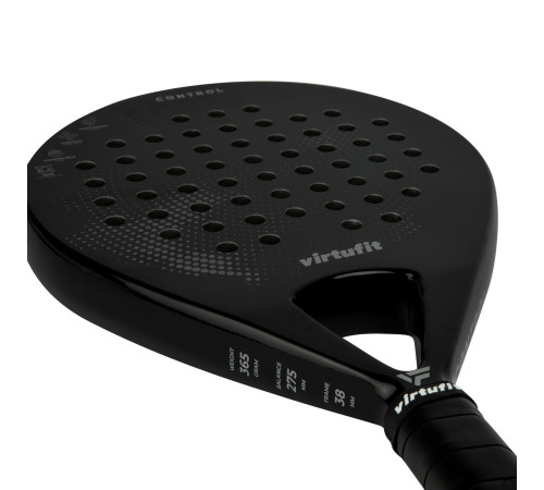 Ракетка для падел тенісу VIRTUFIT CONTROL, чорно-сіра