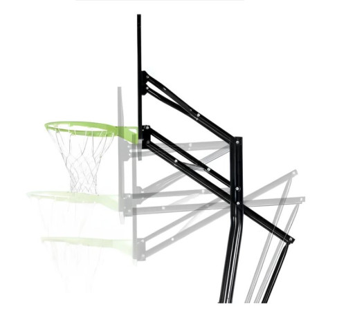 Стійка баскетбольна EXIT Galaxy 365 см стаціонарна, чорно-зелена