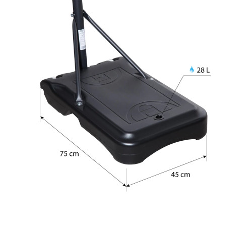 Стійка баскетбольна NILS ZDK018 210 см, різнокольорова