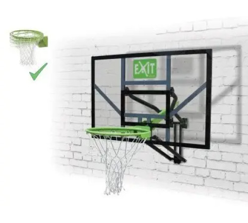 Щит баскетбольний Exit Toys 116 х 108 см, чорно-зелений