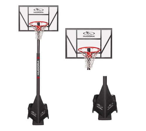 Стійка баскетбольна Hudora Competition Pro 230–305 см, чорна