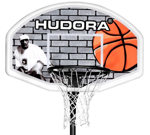 Стійка баскетбольна Hudora Stand XXL 260–305 см, чорно-біла