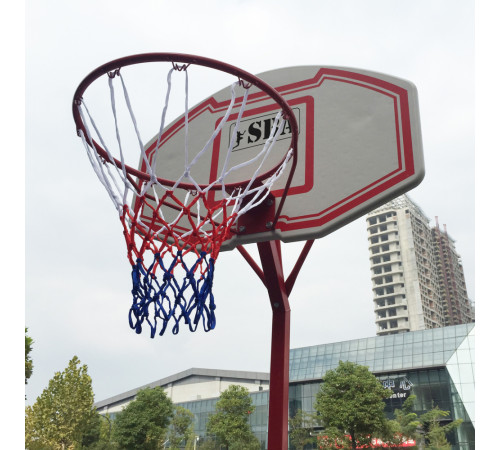 Стійка баскетбольна SBA PE003 260 см, червоно-біла