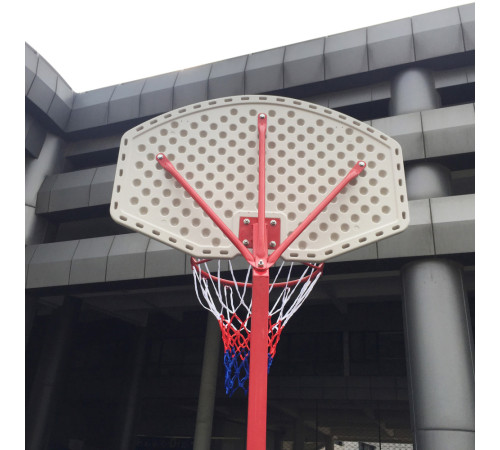 Стійка баскетбольна SBA PE003 260 см, червоно-біла