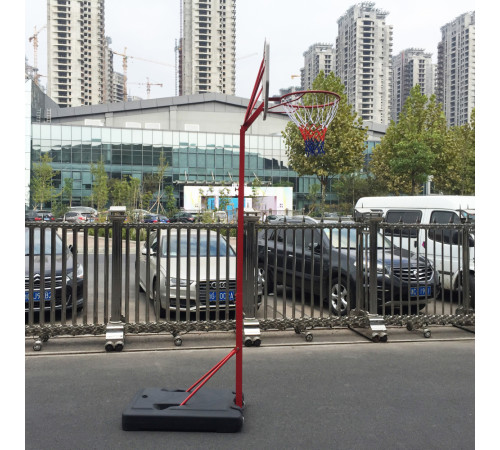 Стійка баскетбольна SBA PE003 260 см, червоно-біла