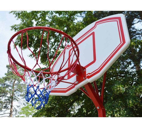 Стійка баскетбольна SBA PE003 260 см, червоно-біла
