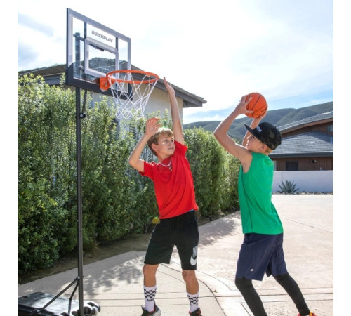 Стійка баскетбольна QUICKPLAY BALLER MINI HOOP 100–212 см, чорна
