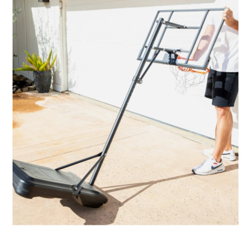 Стійка баскетбольна QUICKPLAY BALLER MINI HOOP 100–212 см, чорна
