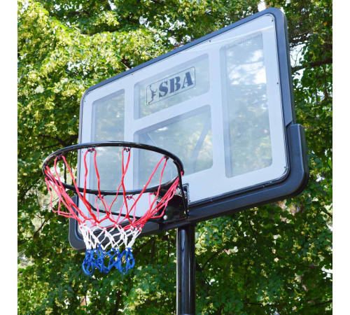 Стійка баскетбольна SBA S021A 305 см, чорно-біла