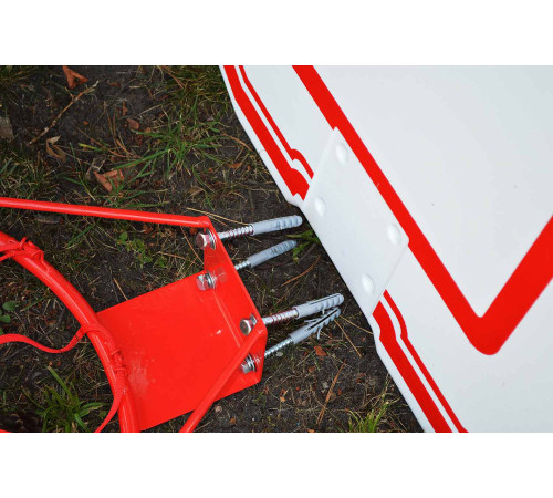 Щит баскетбольний SBA S005 90 x 60 см, червоно-білий