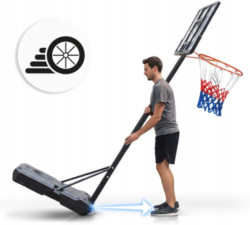 Стійка для баскетболу Neo‑Sport NS‑280 150-210 см, чорна