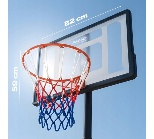 Стійка для баскетболу Neo‑Sport NS‑280 150-210 см, чорна