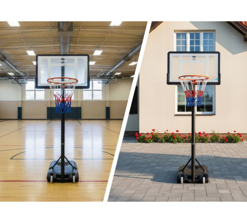 Стійка для баскетболу Neo‑Sport NS‑280 150-210 см, чорна