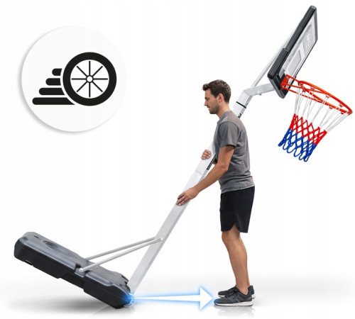 Стійка для баскетболу Neo‑Sport NS‑281 150-260 см, чорна