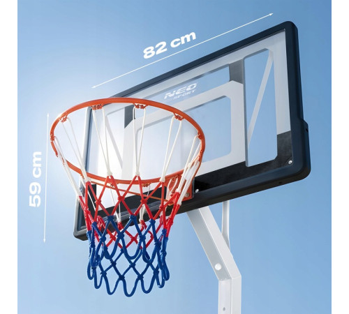 Стійка для баскетболу Neo‑Sport NS‑281 150-260 см, чорна