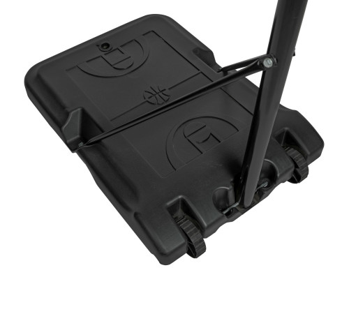 Стійка баскетбольна з м'ячем VIRTUFIT 170-215 см, чорно-біла