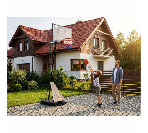 Стійка для баскетболу Neo‑Sport NS‑284 160-305 см, чорна