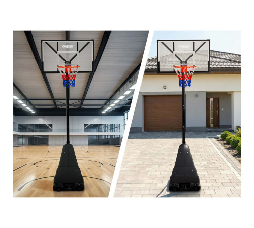 Стійка для баскетболу Neo‑Sport NS‑284 160-305 см, чорна