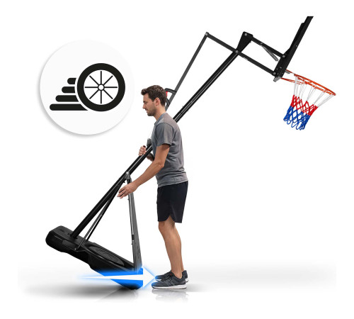 Стійка для баскетболу Neo‑Sport NS‑284 160-305 см, чорна