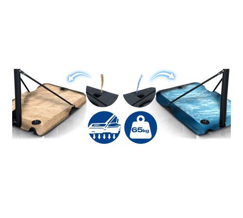 Стійка для баскетболу Neo‑Sport NS‑284 160-305 см, чорна